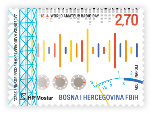 Prigodna poštanska marka HP Mostar uz Svjetski dan radioamatera