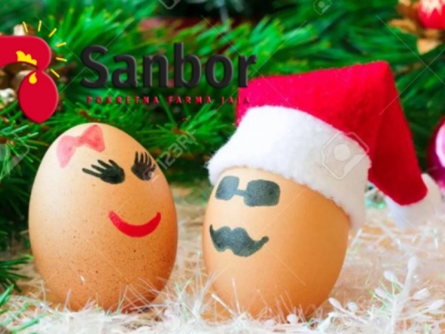 Božićna čestitka: Sanbor - pokretna farma jaja