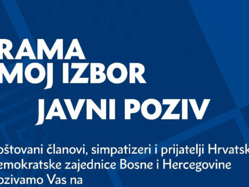 Poziv na završni predizborni skup HDZ BiH Rama u Prozoru