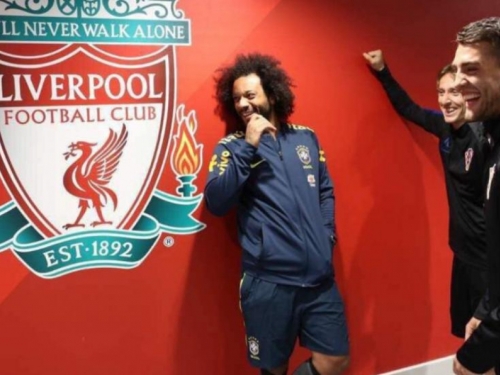 Marcelo, Modrić i Kovačić se slatko nasmijali amblemu Liverpoola