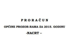 U utorak Javna rasprava o nacrtu proračuna