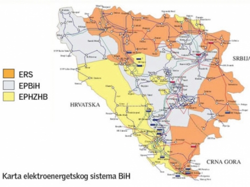 Karta troentitetske BiH prema prijedlogu Međunarodne krizne skupine