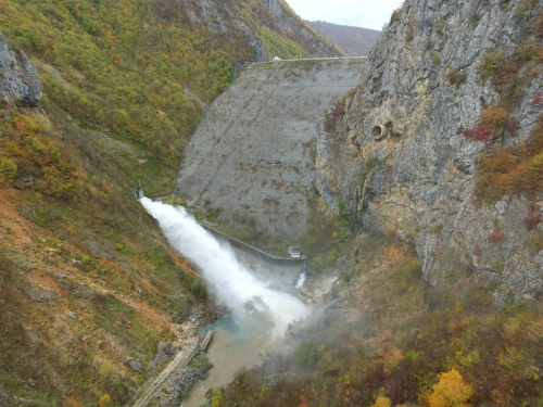 FOTO: Proba temeljnog ispusta brane HE Rama