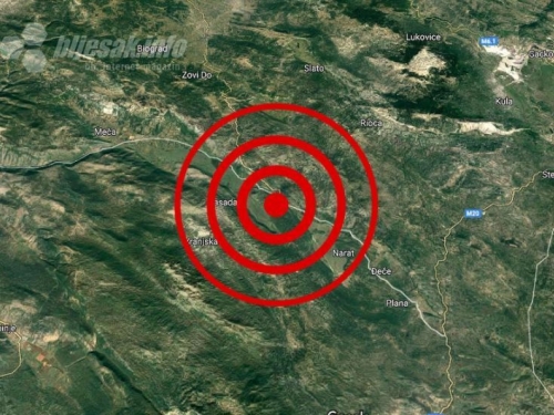 3,3 po Richteru - Novi potres s epicentrom kod Stoca