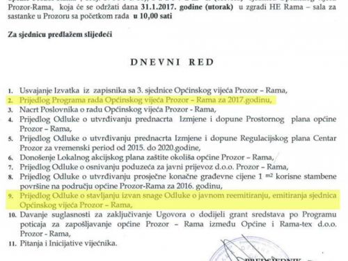 Načelnik Ivančević zabranjuje Radio Rami izravan prijenos sjednica OV Prozor-Rama