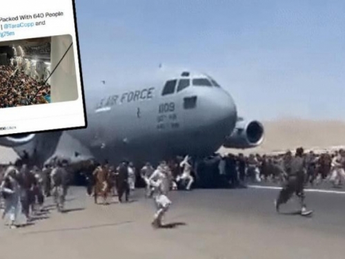 Pojavila se snimka iz aviona s kojeg su Afganistanci padali u smrt, ukrcalo se čak 640 ljudi